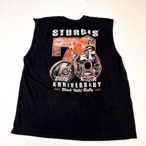 Sturgis 76th Anniversary Black Hills Rally Tank Top T-Shirt Mount Rushmore 2016